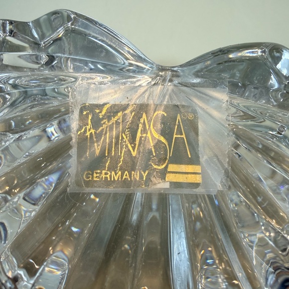Vintage Mikasa Clear 24% Lead Crystal Heart Trinket Dish Made In Germany - Picture 6 of 6